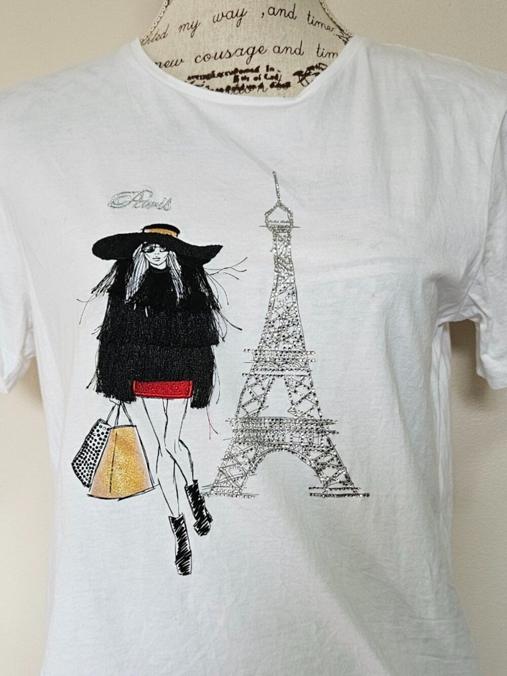 Embellished T-shirt - Paris